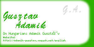 gusztav adamik business card